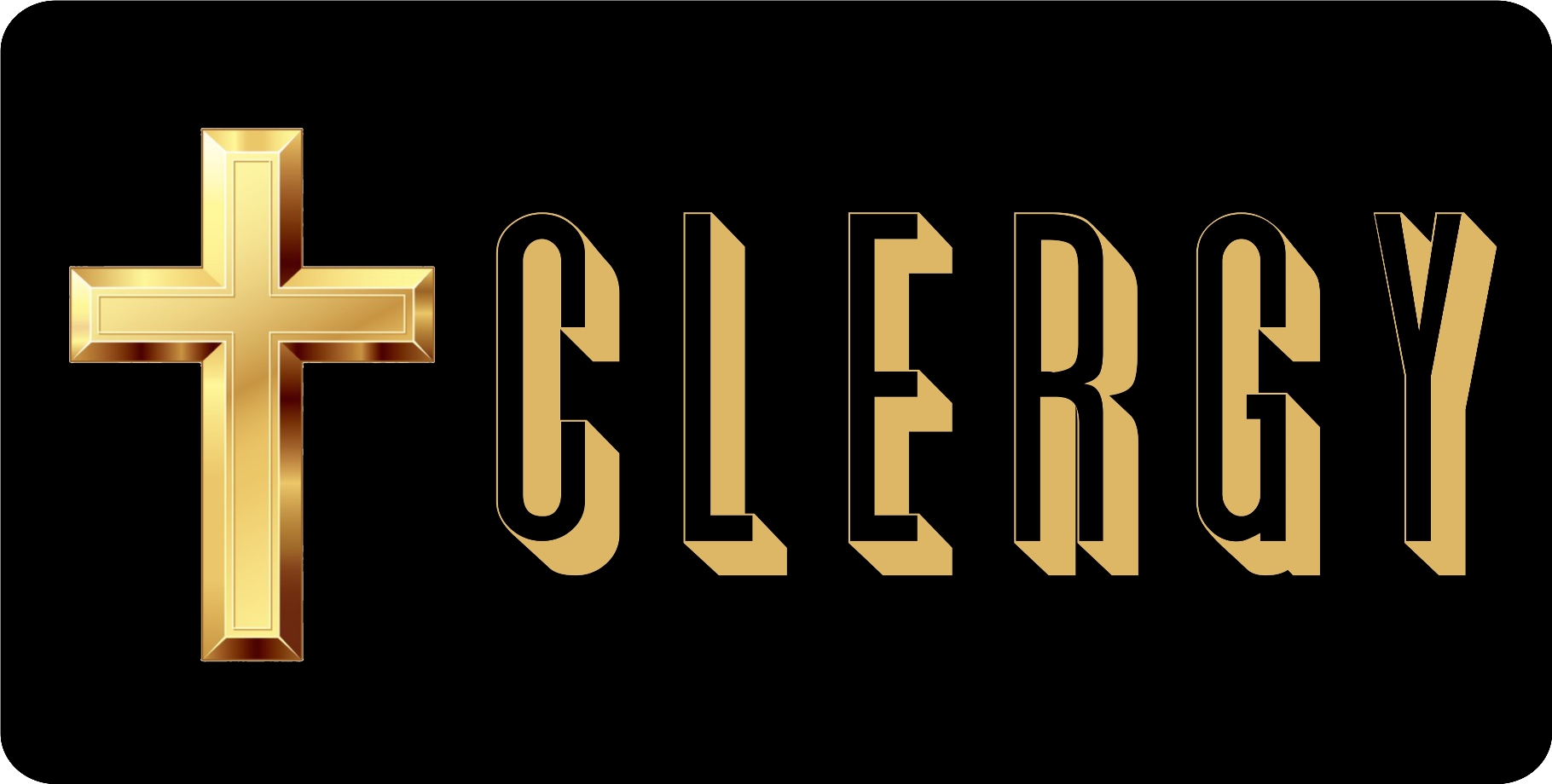 Clergy In GOLD Photo License Plate