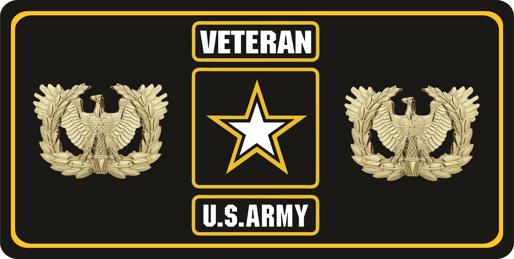 U.S. Army Veteran Warrant Officer Photo LICENSE PLATE