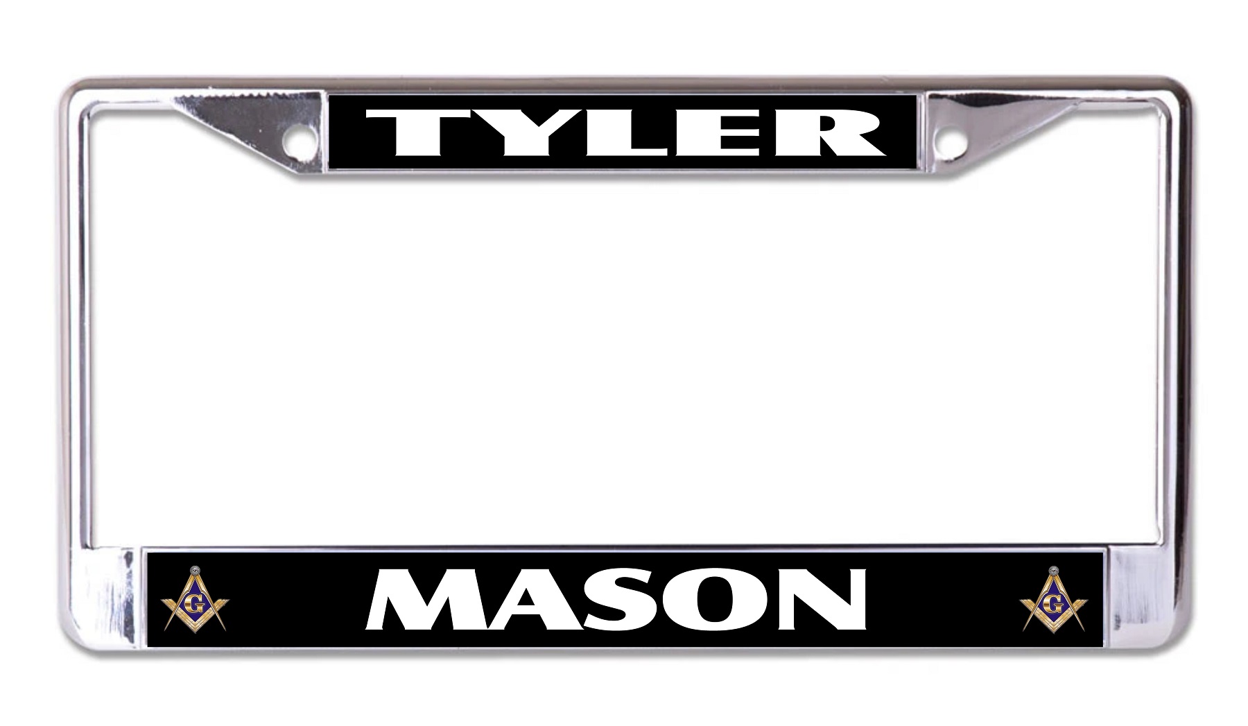 Tyler Mason Chrome LICENSE PLATE Frame