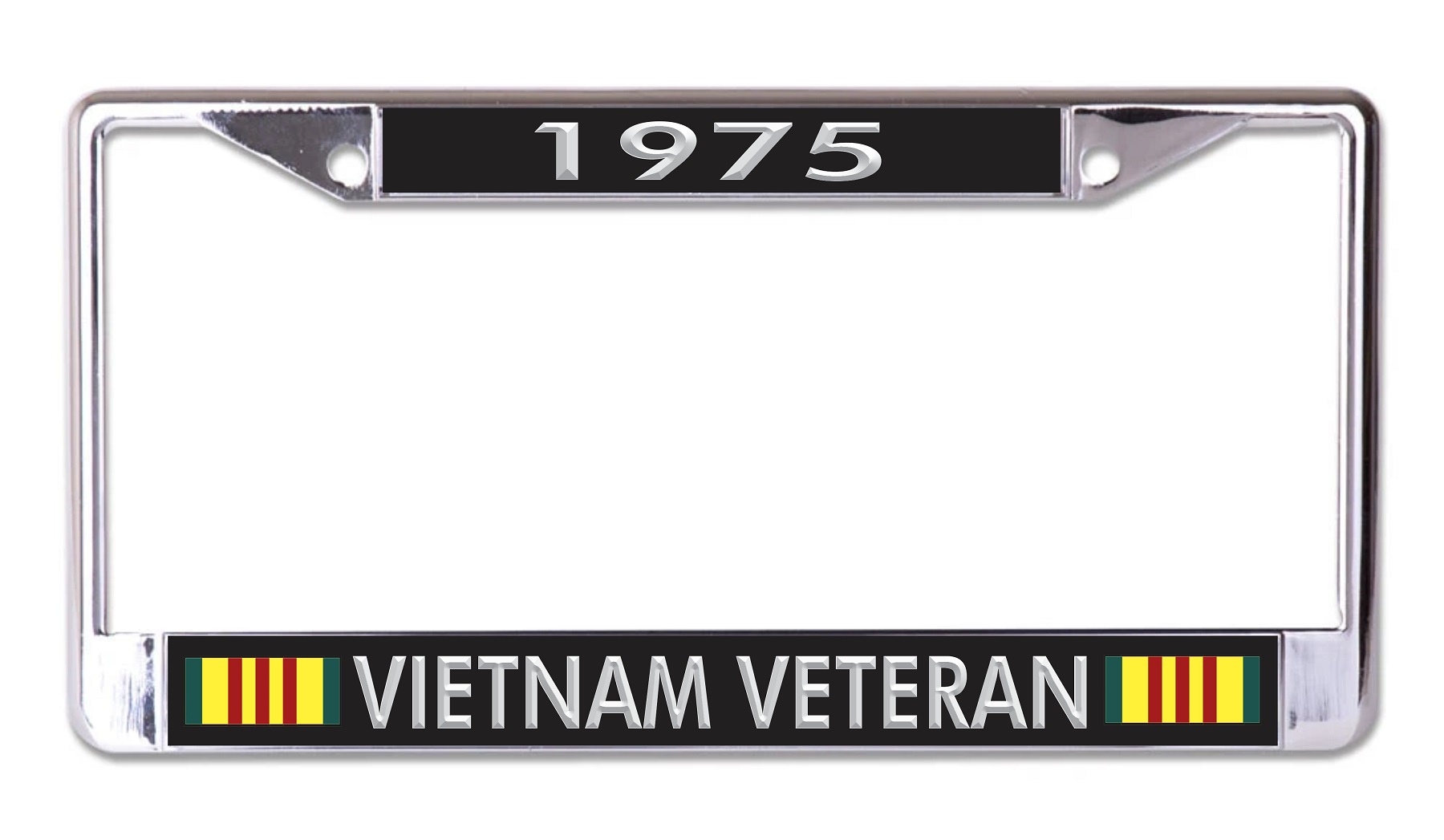 1975 Vietnam Veteran Chrome License Plate FRAME