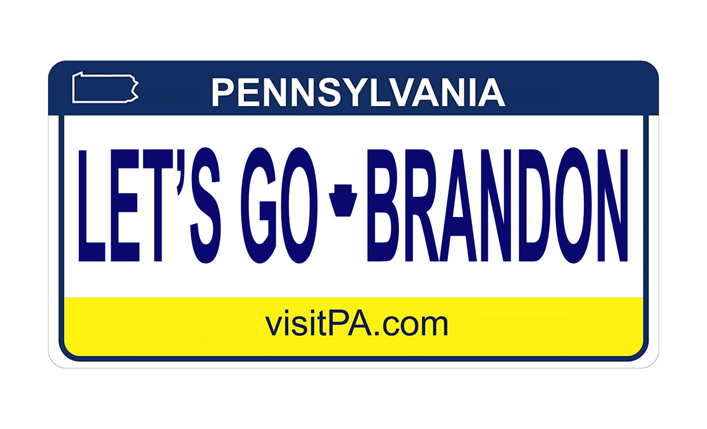 Let's Go Brandon Pennsylvania Photo LICENSE PLATE