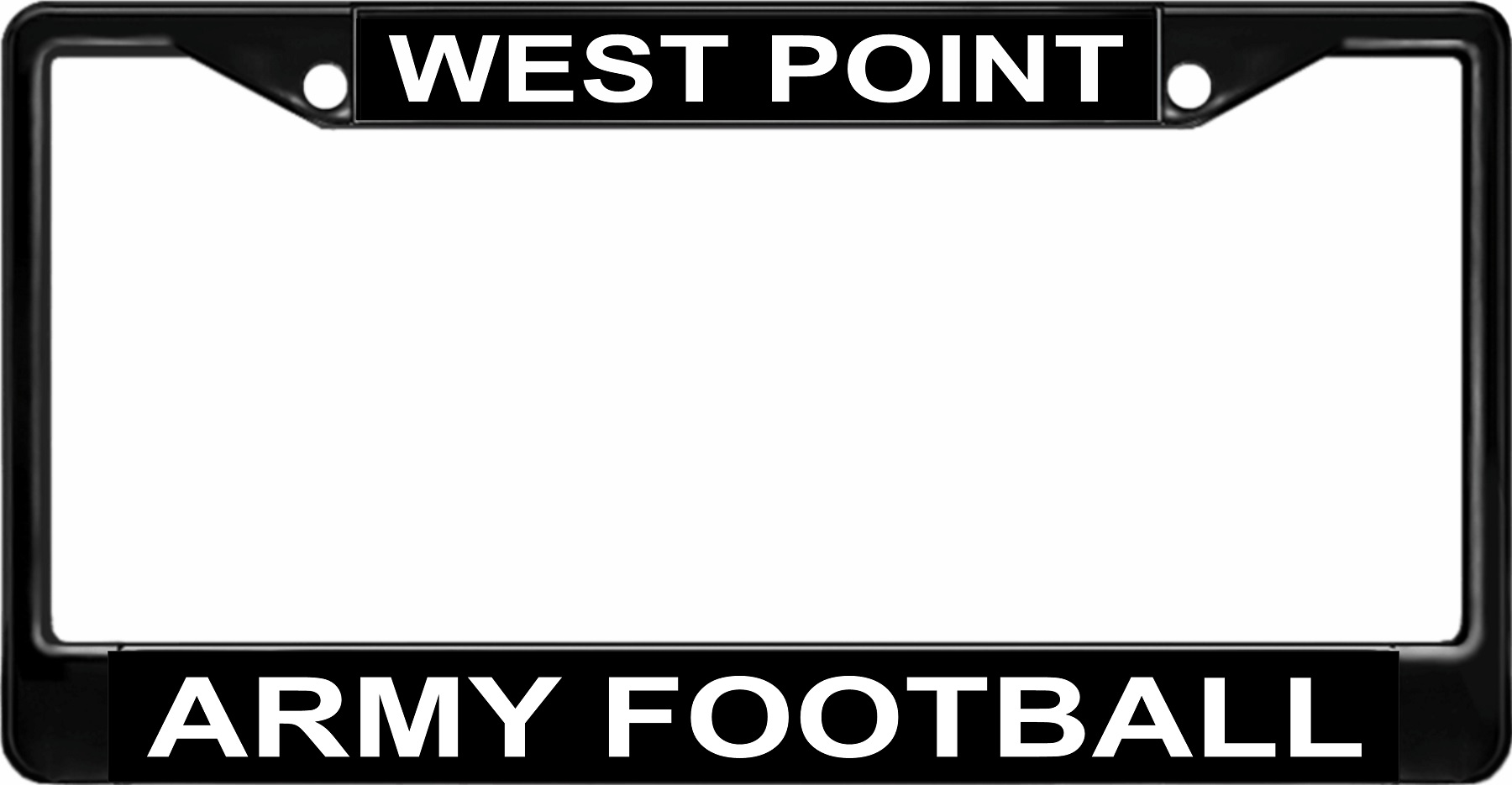 U.S. Army FOOTBALL West Point Black License Plate Frame