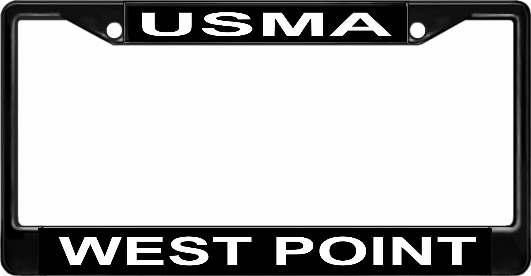 West Point USMA Black License Plate FRAME