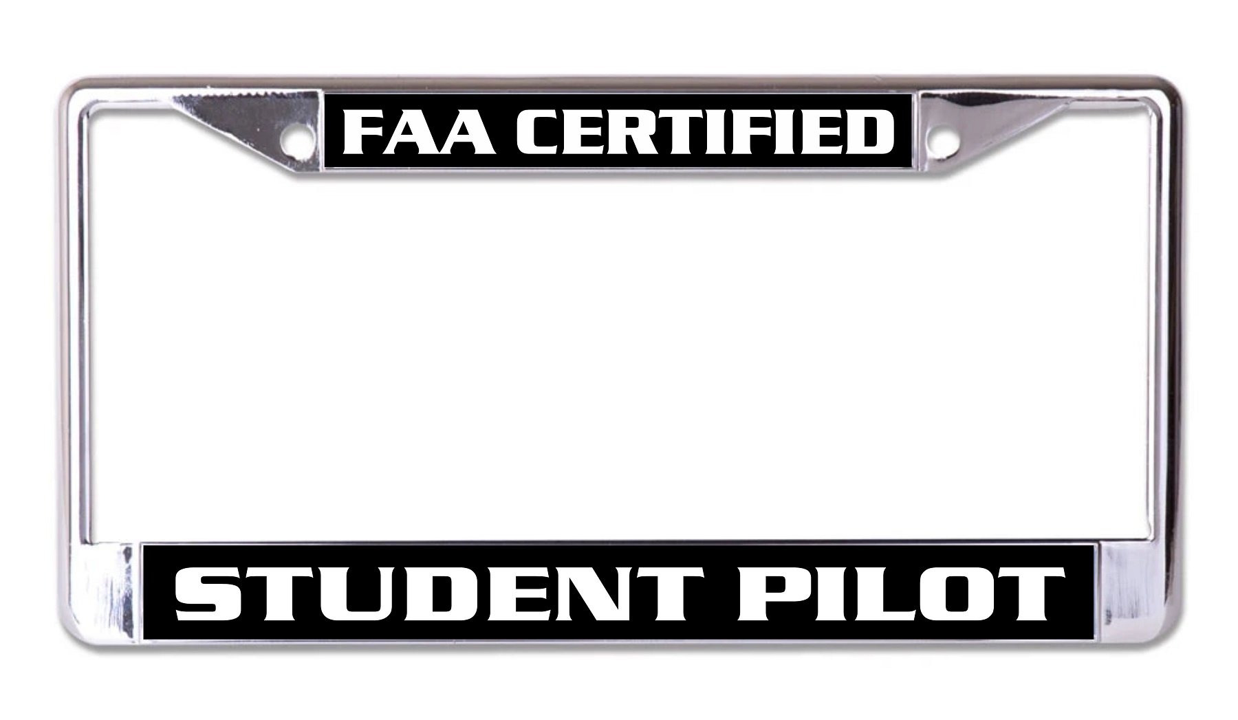 Student Pilot Chrome LICENSE PLATE Frame