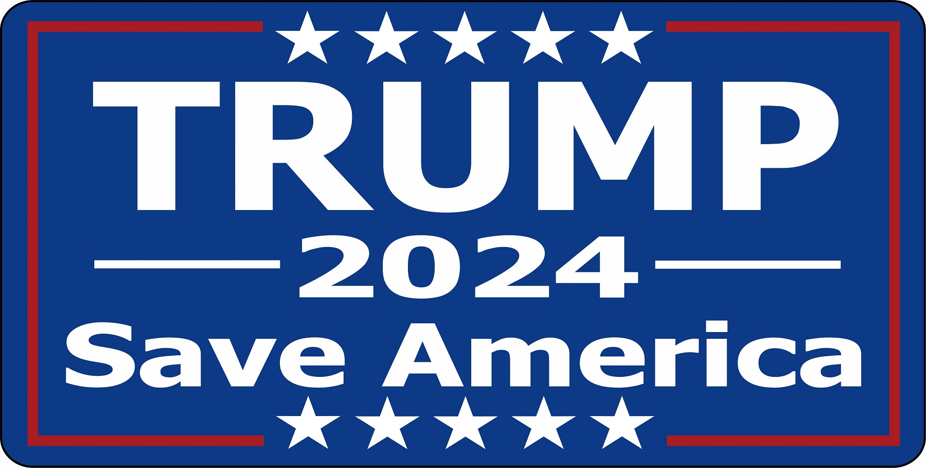 Trump 2024 Save America Blue Photo LICENSE PLATE