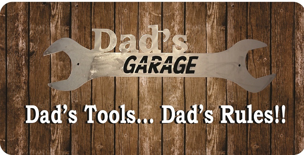 Dads Garage Dads TOOLS Dads Rules Photo License Plate