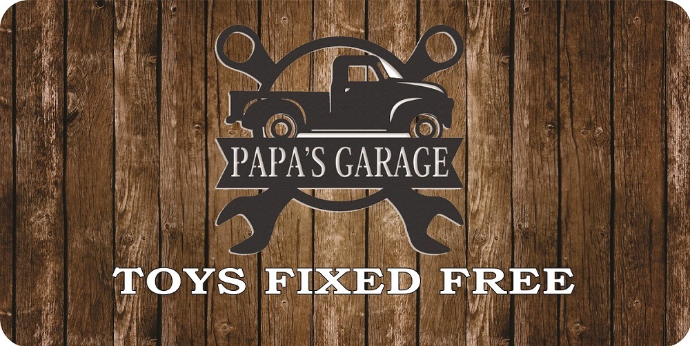 Papas Garage Papas TOOLS Papas Rules #2 Photo License Plate