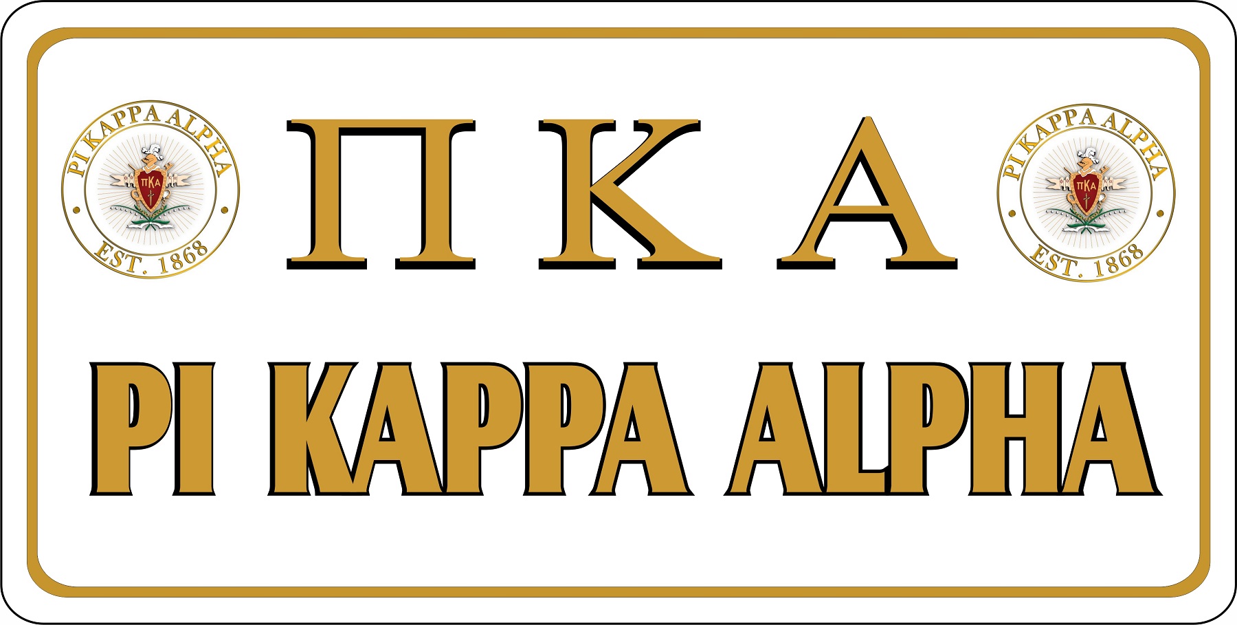 Pi Kappa Alpha Photo LICENSE PLATE