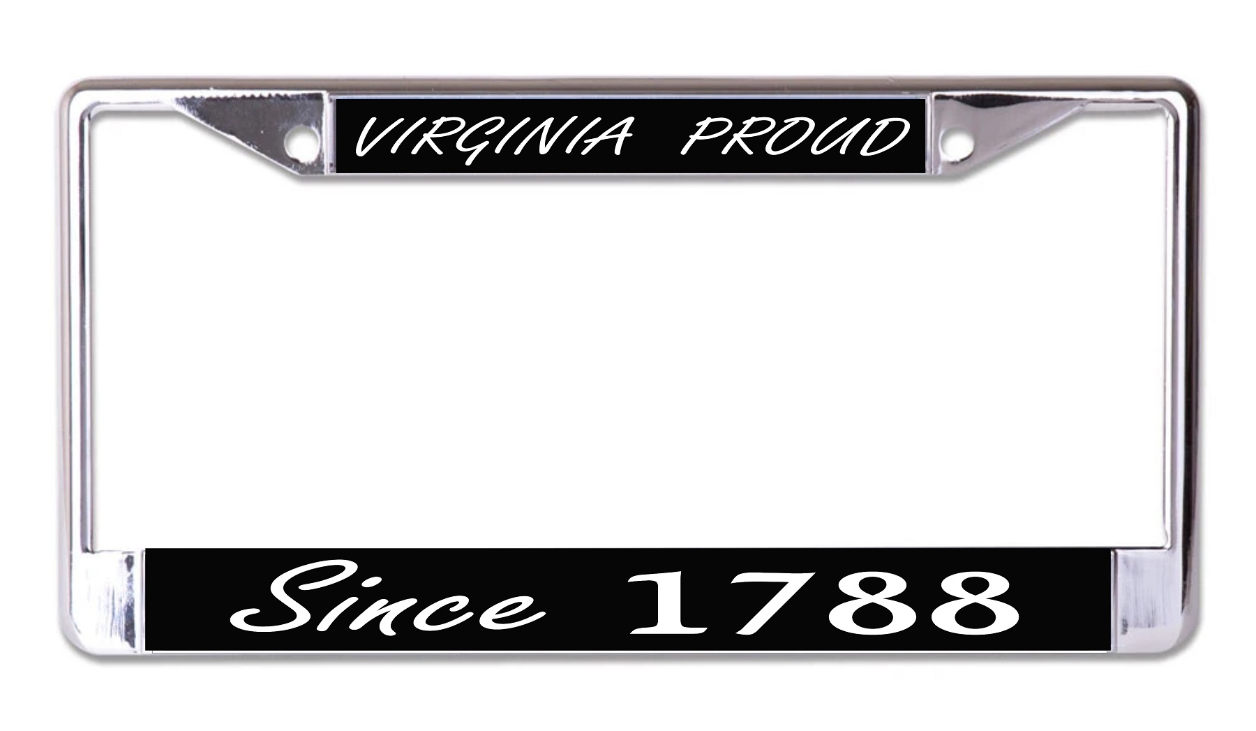 Virginia Proud Since 1788 Chrome License Plate FRAME
