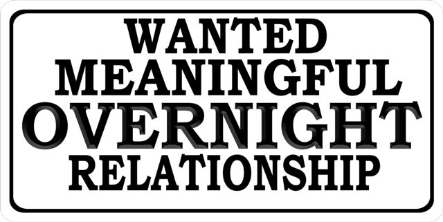 Wanted Meaningful Overnight Relationship Plate