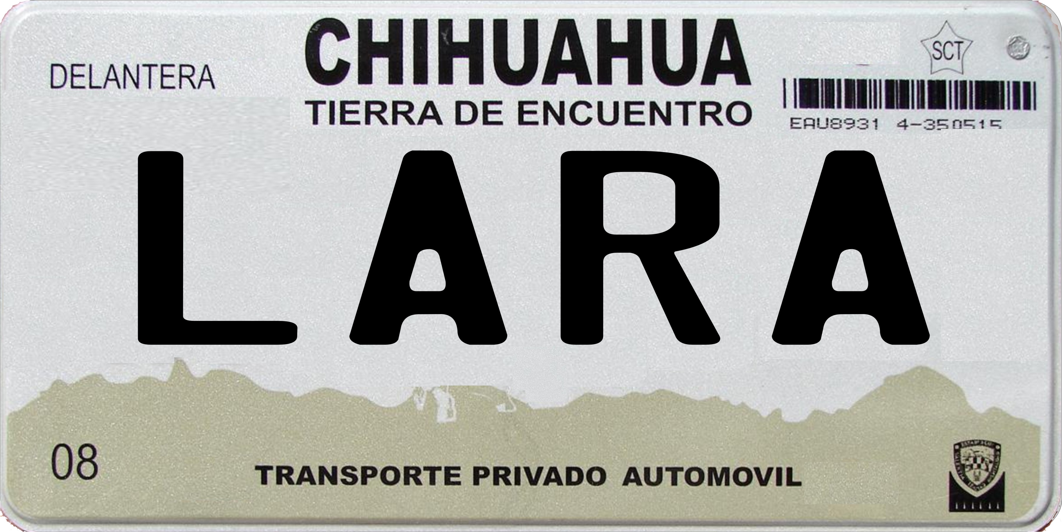 Mexico Chihuahua Photo LICENSE PLATE Free Personalization on this PLATE