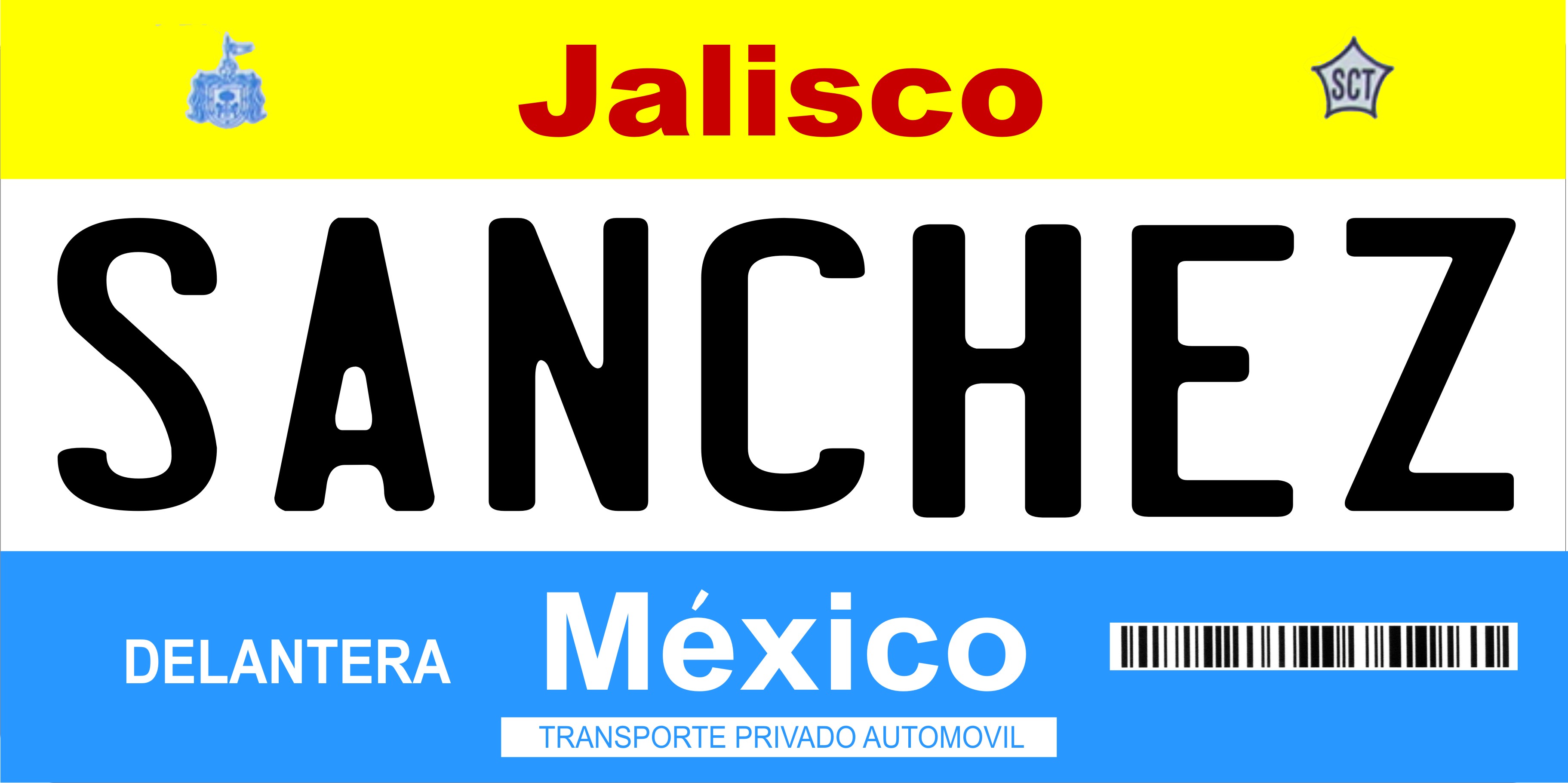 Mexico Jalisco Photo LICENSE PLATE  Free Personalization on this PLATE