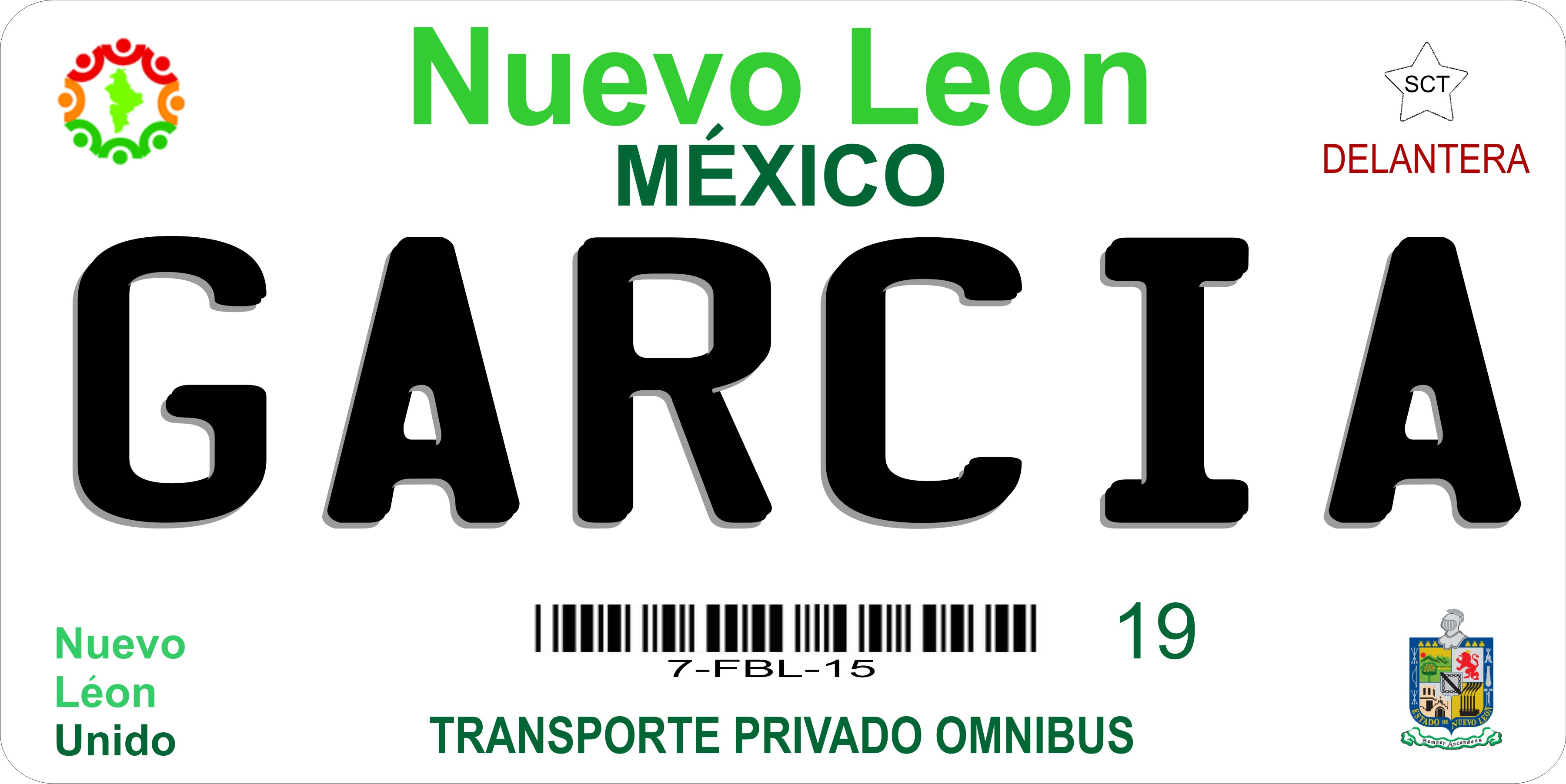 Mexico Nuevo Leon Photo LICENSE PLATE  Free Personalization on this PLATE