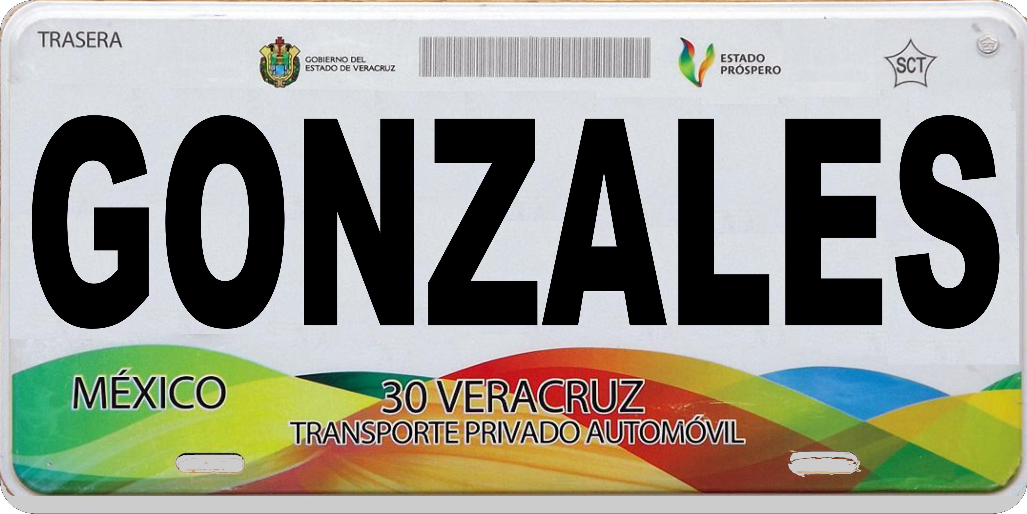 Mexico Veracruz Photo LICENSE PLATE Free Personalization on this PLATE