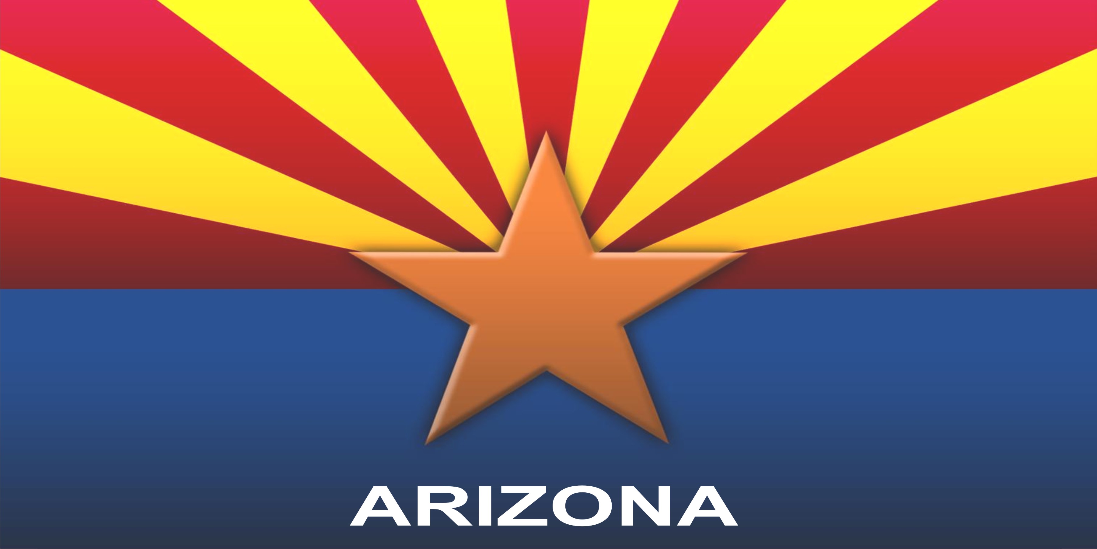 Arizona State FLAG Arizona Photo License Plate  Free Personalization on this Plate