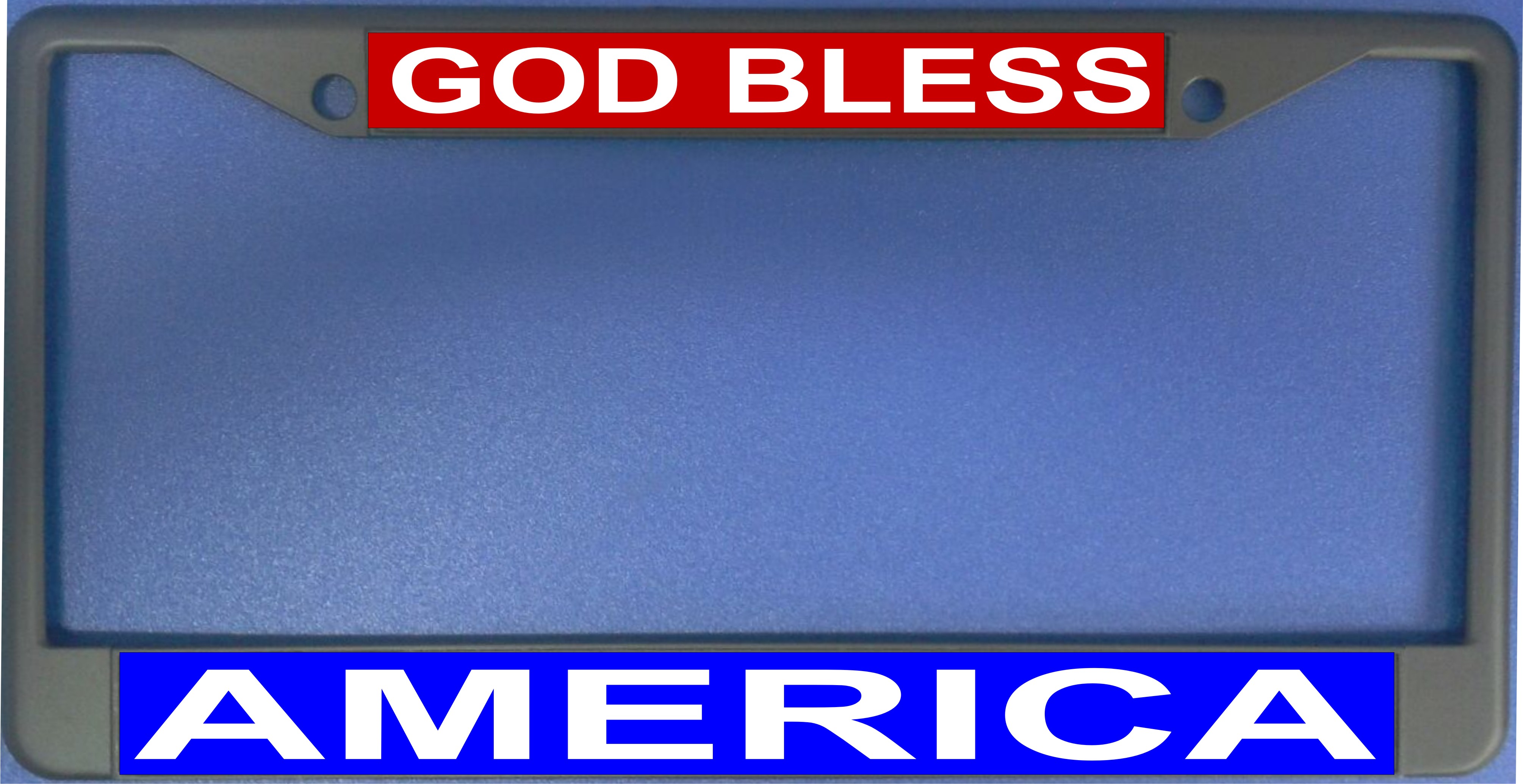 God Bless America License Plate Frame Free SCREW Caps Included