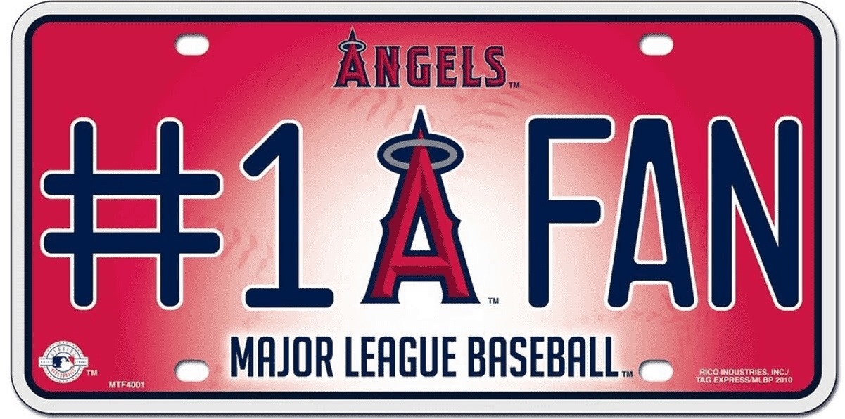 Los Angeles Angels #1 FAN Metal License Plate