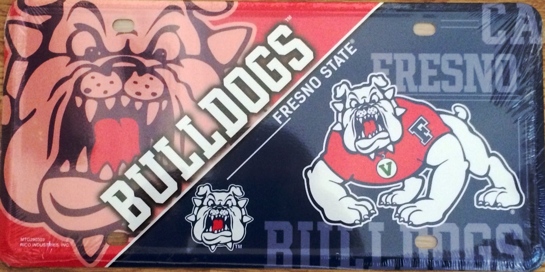 Fresno State Bulldogs Metal License Plate