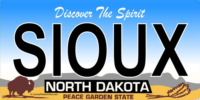 ND Sioux Photo LICENSE PLATE  Free Personalization on this PLATE
