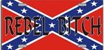 "Rebel Bitch" Confederate License Plate