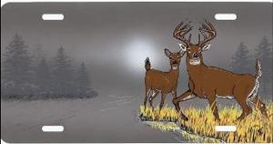 Deer Airbrush License Plate