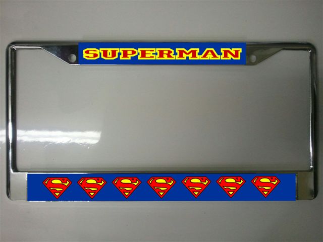Superman Photo License Plate Frame  Free SCREW Caps with this Frame