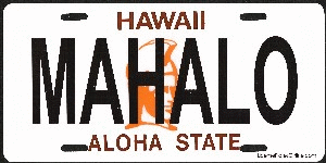 Design It Yourself Custom Hawaii State Look-Alike Plate