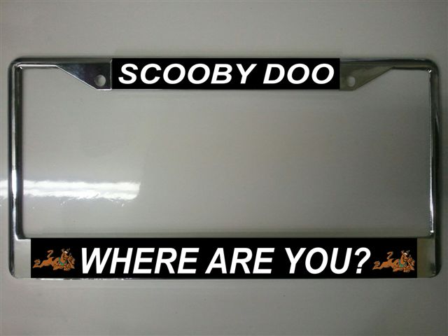 Scooby Doo LICENSE PLATE Frame Free Screw Caps Included