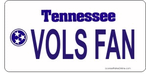 Design It Yourself Tennessee State Look-Alike Bicycle Plate