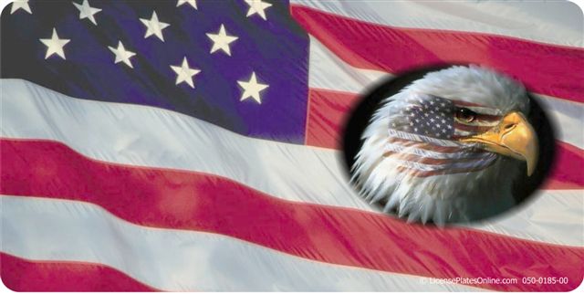 American FLAG with Eagle Offset License