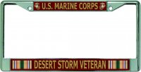 U.S. Marine Corps Desert Storm Veteran Chrome Frame