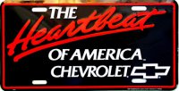 Chevy Heartbeat of America License Plate