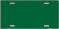 Green Solid Background Metal License Plate