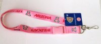Arizona Wildcats Pink Lanyard With Safety Fastener