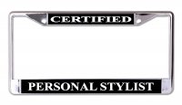Certified Personal Stylist Chrome License Plate Frame