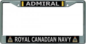 Royal Canadian Navy Admiral Chrome License Plate Frame