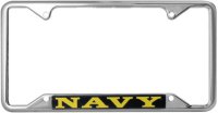U.S. Navy Chrome License Plate Frame