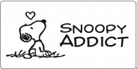 Snoopy Addict Photo License Plate