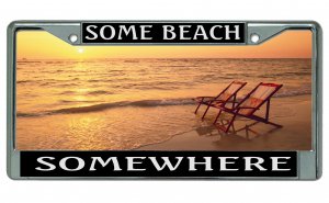 "Some Beach - Somewhere" Custom Frame