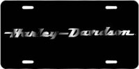 Harley-Davidson Text Black Laser License Plate