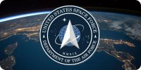 Space Force Logo Centered Photo License Plate