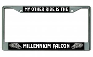My Other Ride Is The Millennium Falcon Photo License Plate Frame