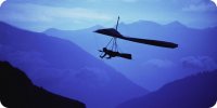 Hang Glider Silhouette Photo License Plate