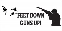 Feet Down Guns Up Duck Hunting Photo License Plate