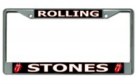 Rolling Stones Chrome License Plate Frame
