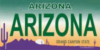 Arizona "Arizona" Photo License Plate