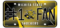 Wichita State Shockers #1 Fan Metal License Plate