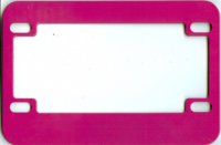 Pink Motorcycle License Plate Frame