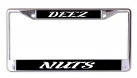Deez Nuts Chrome License Plate Frame