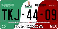 Mexico Oaxaca Photo License Plate